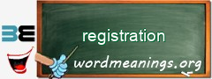 WordMeaning blackboard for registration